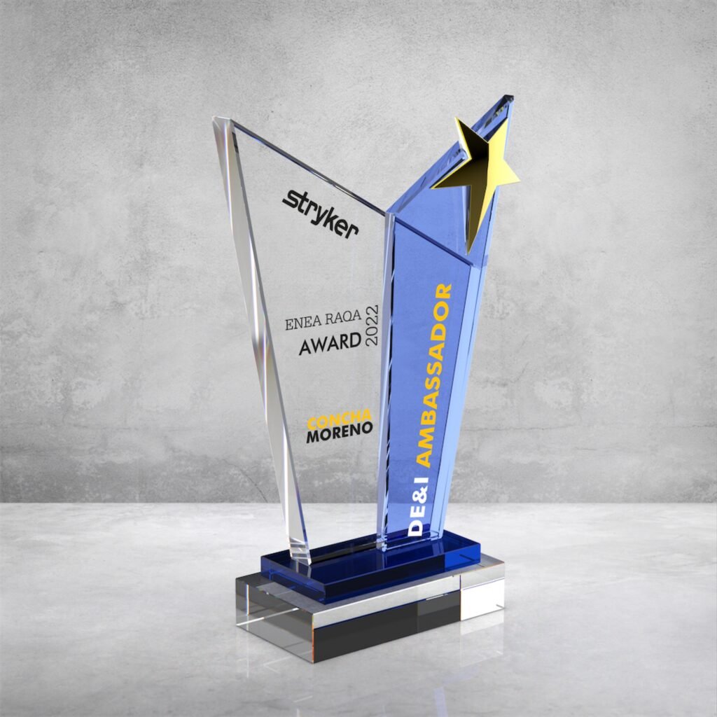 Mavi Camlı plaket