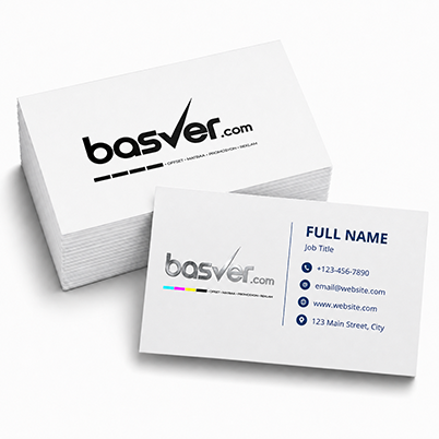 Basver.com Gümüş yaldızlı kartvizit